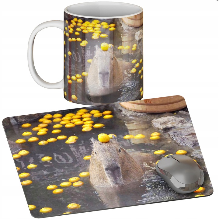 Персонализиран комплект 330 ml чаша и подложка за мишка, многоцветен калъф за света 9,5x8,2 cm, 200x240 mm