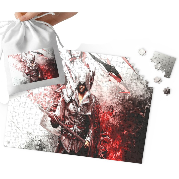 192 darabos karton puzzle, World Case, 29x41cm, készlet táskával