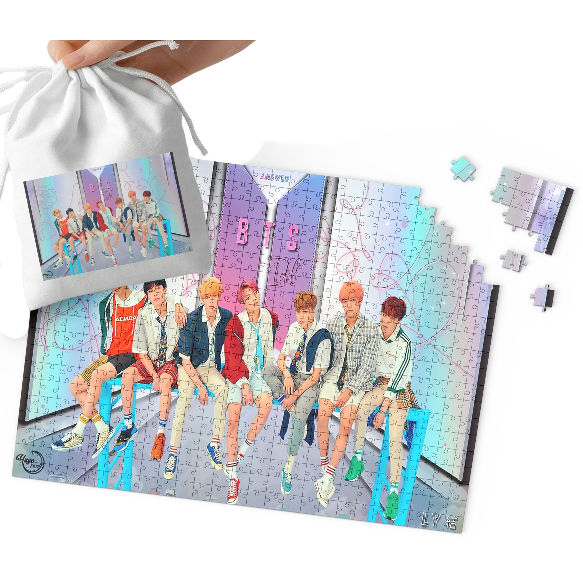 Puzzle BTS, World Case, 35 elemente, 20x29cm, cu saculet de