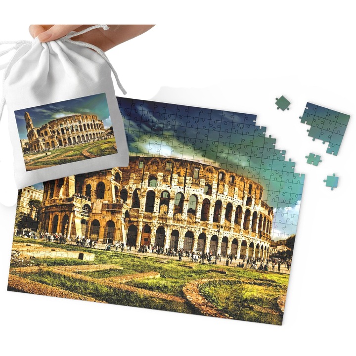 Пъзел World Case, 120 части, картон, 29x41см, комплект с чанта