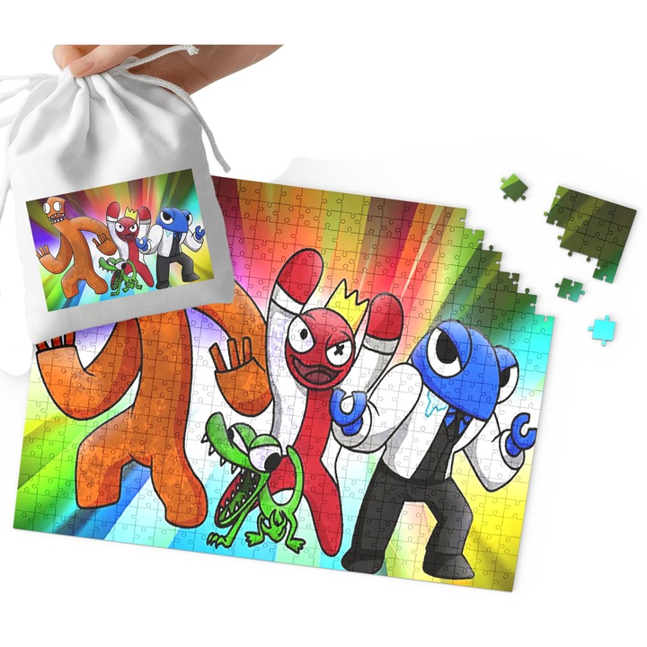 110 darabos karton puzzle, World Case, 19x24cm, készlet táskával