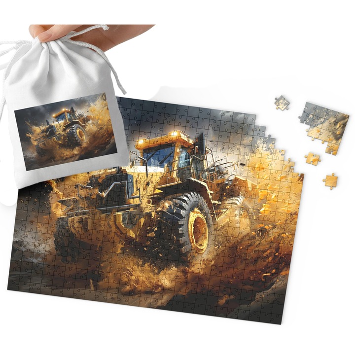 Testreszabható kirakó, Világtok, 24 darabos, 27x33cm, pamut táskával