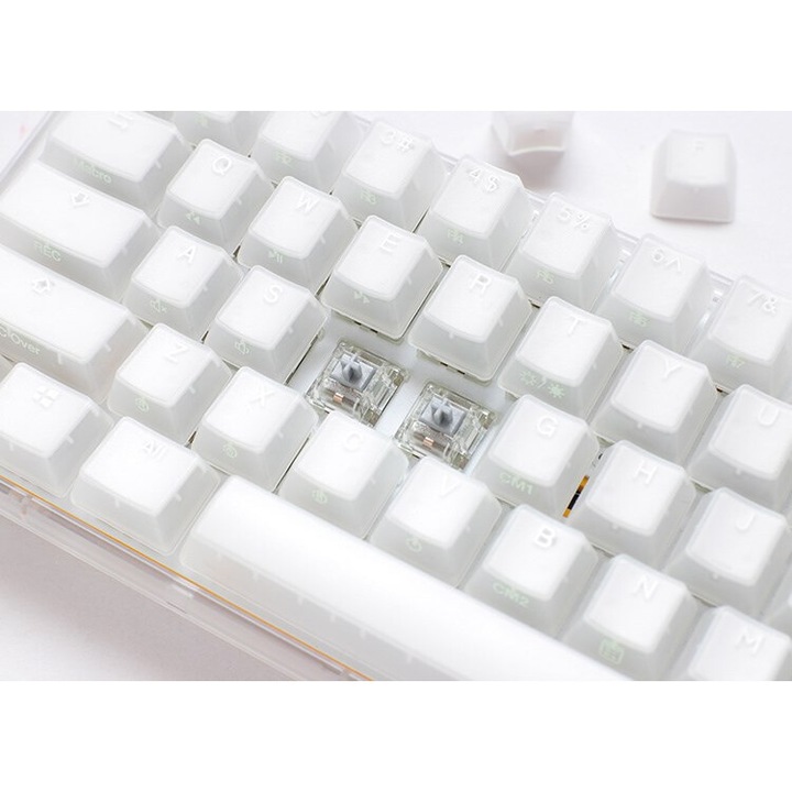 Tastatura Wireless Bluetooth, iluminare LED multicolor, design ultra-subtire, baterie reincarcabila, 10 inch negru