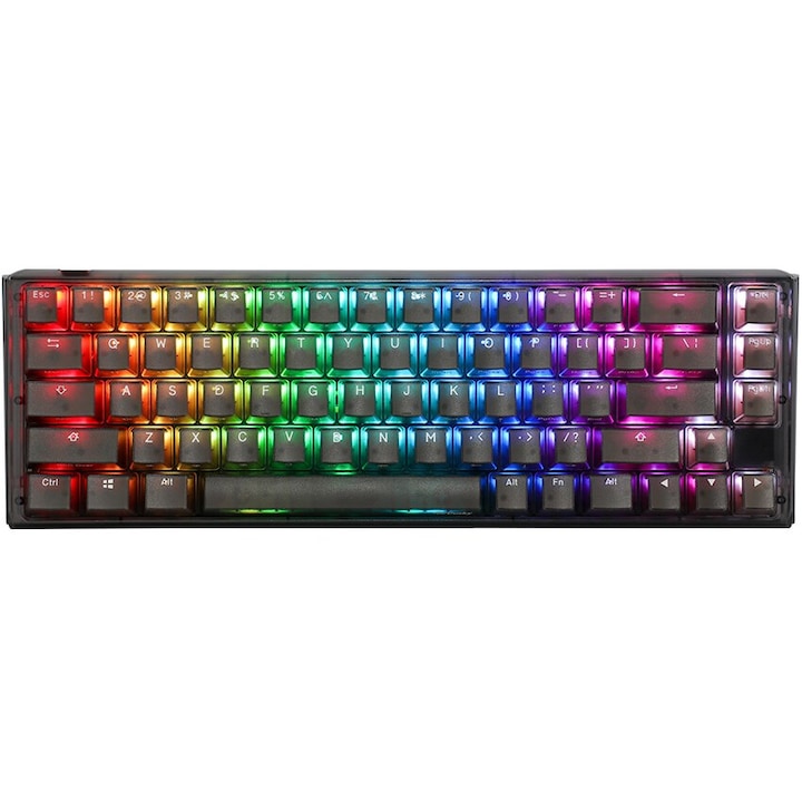 Ducky One 3 Aura SF játék billentyűzet, RGB LED, Gateron Baby Kengaroo, fekete