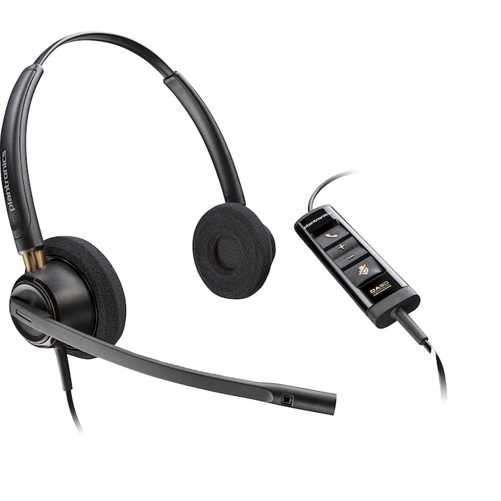 Casti gaming, model Gjermundbu, cu microfon flexibil, negru, 50mm, set