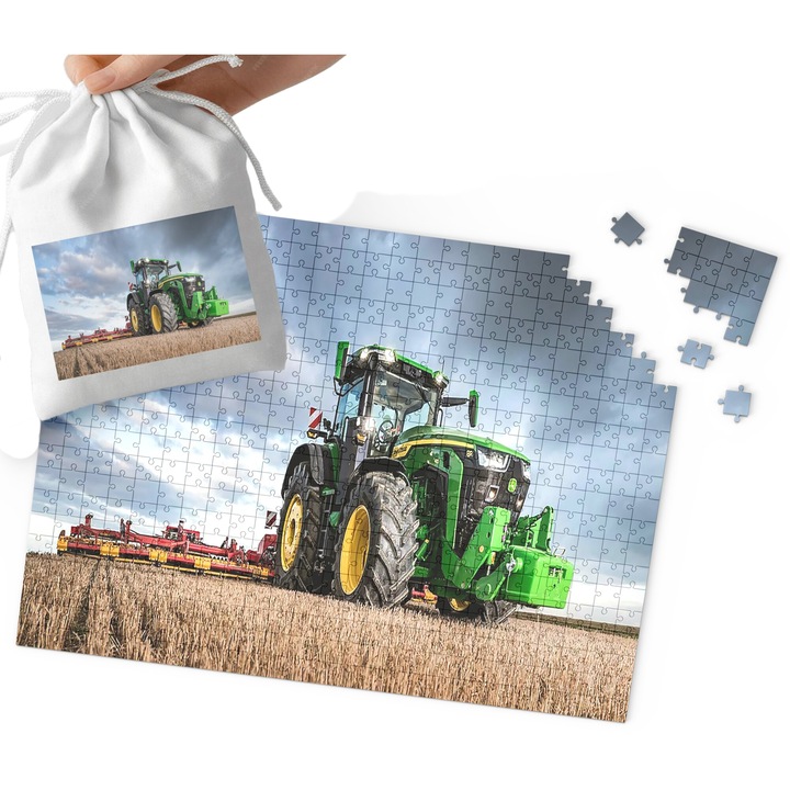 Testreszabható kirakó, Világtok, 110 darabos, 19x24cm, pamut táskával