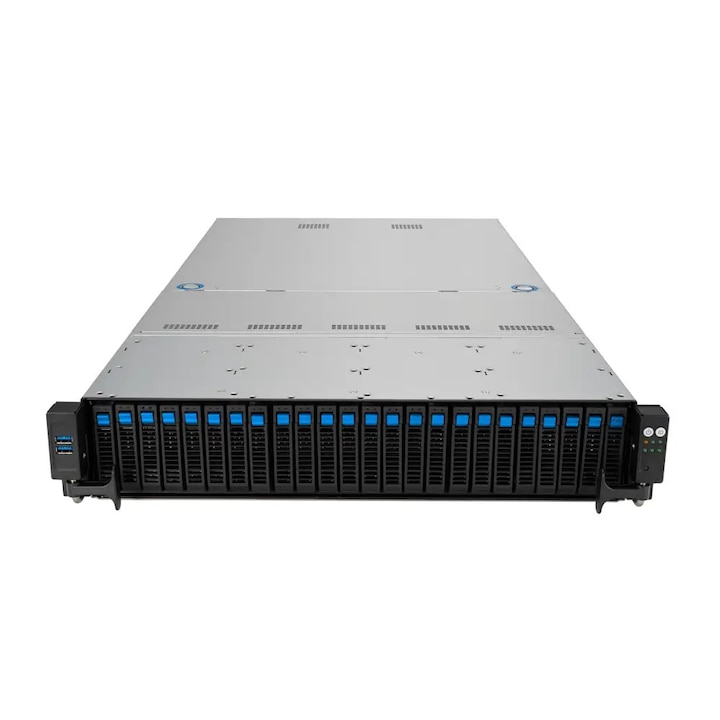 Сървърна платформа, ASUS, 16x NVMe, 8x SATA/SAS, сив