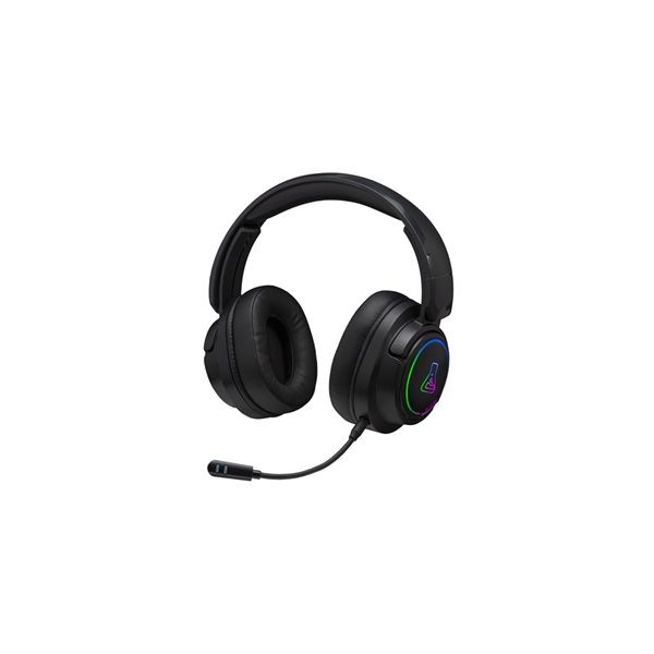 Casti wireless G-Lab Korp Iridium, microfon, Bluetooth, RGB, negru