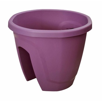 Ghiveci flori SERINOVA pentru balustrada balcon 29,7x29,7x24cm 7,5 l culoare mov Ghiveci flori SERINOVA pentru balustrada balcon 29,7x29,7x24cm 7,5 l culoare mov