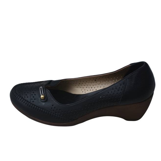 Pantofi comozi cu peroratii, D&J Exclusive, Negru