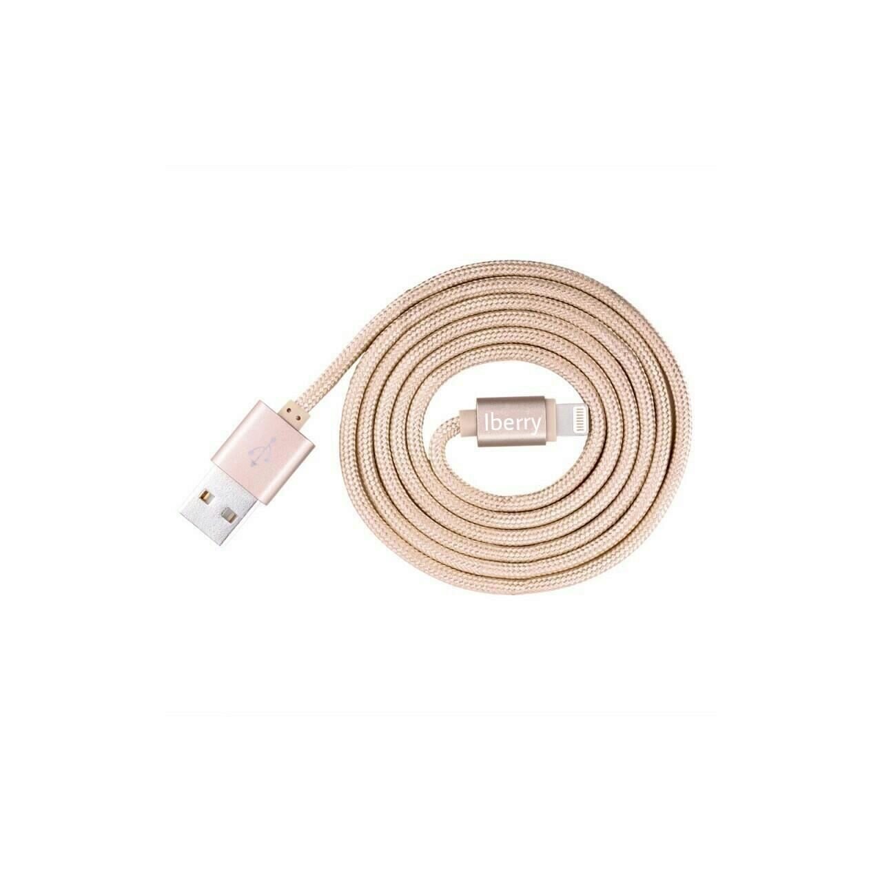 Cablu USB 8-Pini Iberry Auriu Pentru Iphone 5,5s,5se,6,6 Plus,7,7 Plus