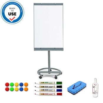 Pachet Flipchart magnetic VISUAL Mobil, 10 ani garantie, 70×100 cm + 1 set markere, burete, spray, magneti Pachet Flipchart magnetic VISUAL Mobil, 10 ani garantie, 70×100 cm + 1 set markere, burete, spray, magneti
