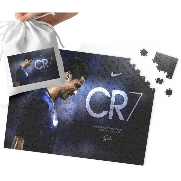 Пъзел Cristiano Ronaldo, World Case, 96 части, 20x29cm, комплект с чанта