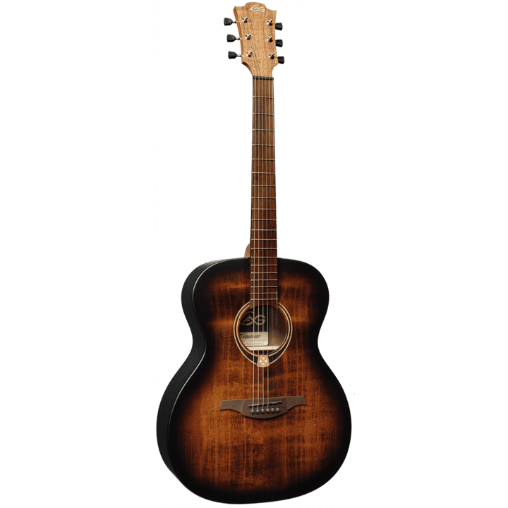 Chitara acustica, Lag, Tramontane T70A-BB, Auditorium, Blat din molid masiv, Culoare negru si maro