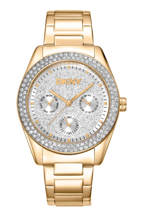 DKNY, Мултифункционален часовник от неръждаема стомана, Златист