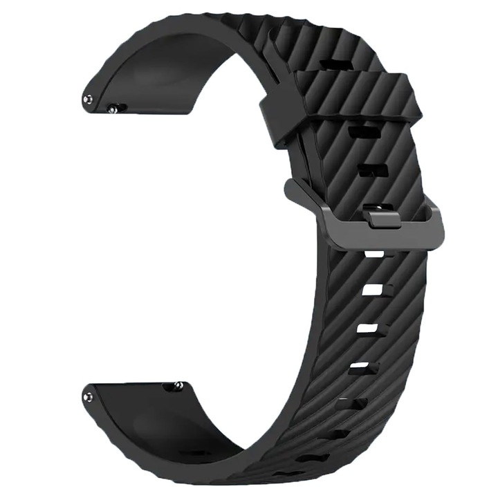 Каишка за Huawei Watch GT 2 46мм / GT 3 46мм / GT 4 46мм / Huawei Watch GT 2 Pro / Amazfit GTR / GTR 2, Samsung Galaxy Watch 3 45мм / 46мм / Gear S3 / 22мм, Черна