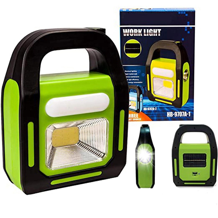 Lampa portabila Digial One SP00988, jd-925a, reincarcabila, munca, camping, solar, 3in1