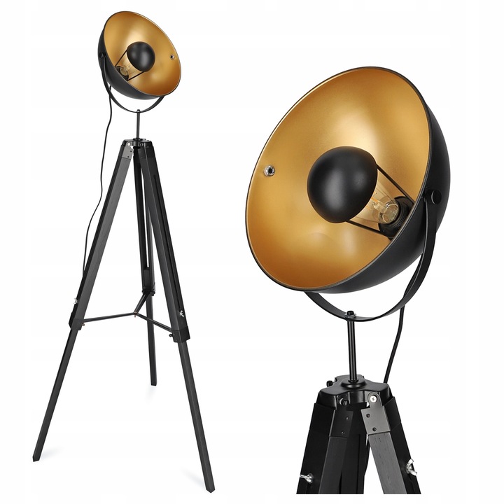 Lampa de podea LED Sufragerie Spot Trepied Ajustabil E27