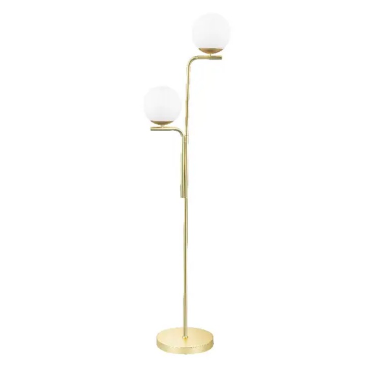 Lampadar, Sticla/Metal, Alama, 140 cm, 10 W, E14