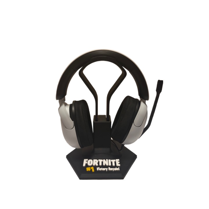 Черна поставка за слушалки за игри с 3D печат Fortnite