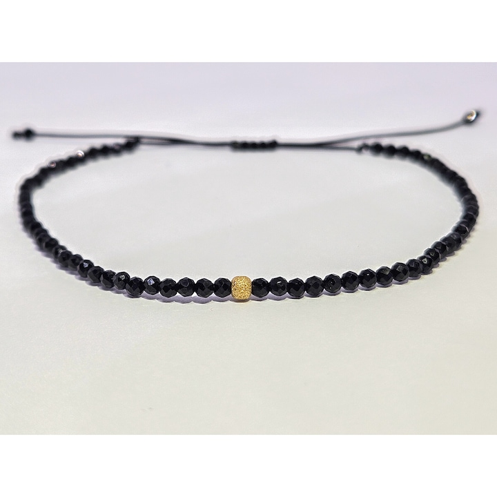 Bratara cu biluta de aur de 14 k si piatra semipretioasa spinel