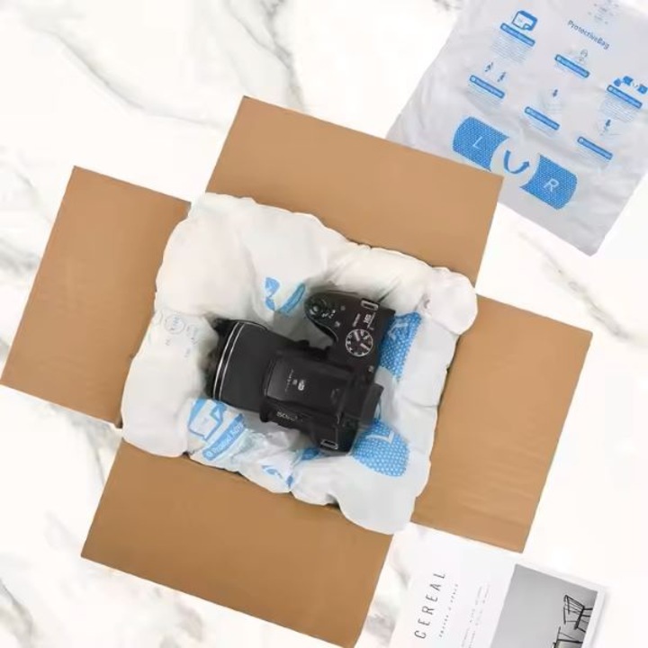 Торби от активна пяна за опаковане на чупливи продукти или компоненти с висока стойност