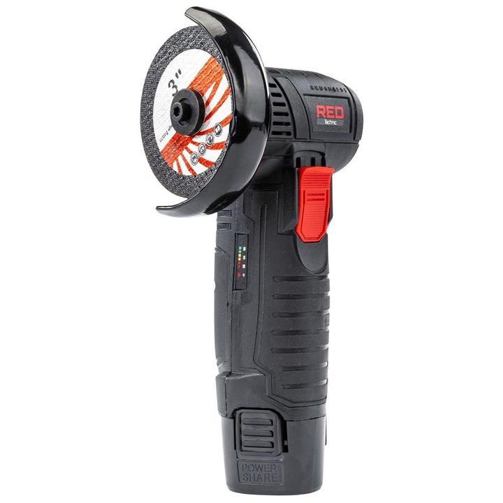 Mini sarokcsiszoló akkumulátorral, 12 V, Red Technic RTSZK0134