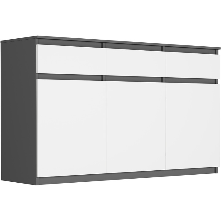 Comoda moderna, PVC, S-3 MIX ANTRACYT, 98x40x120