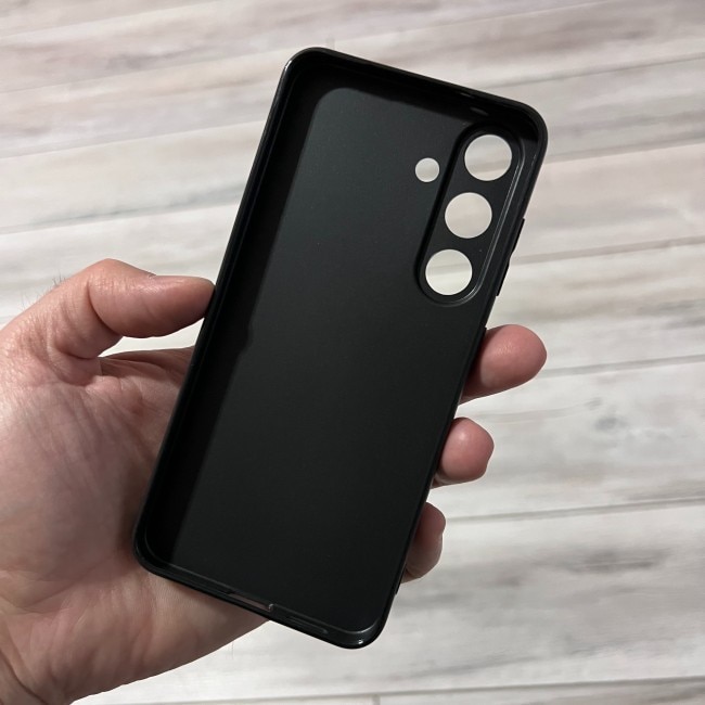 Husa Soft TPU compatibila cu Samsung Galaxy S25, Negru mat