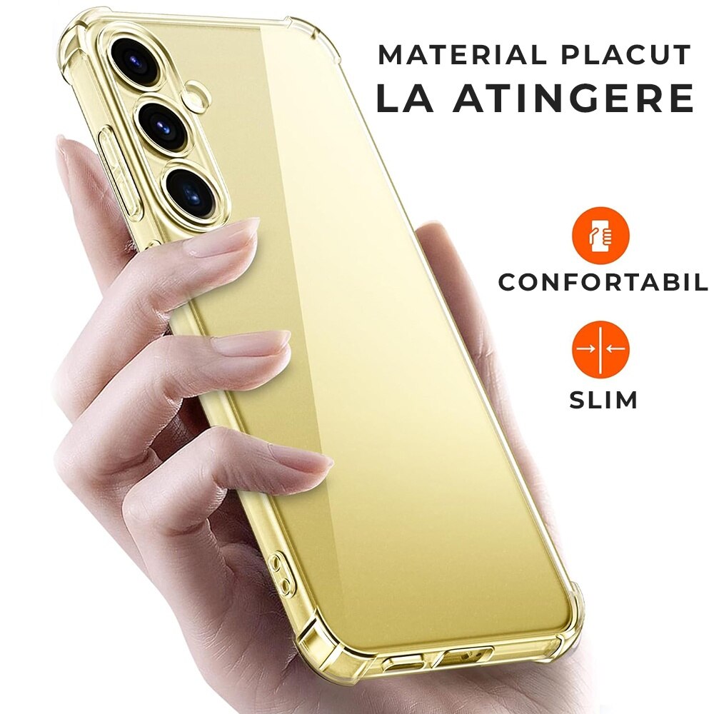 Husa pentru Samsung S25 Plus DaDen Antishock, Ultra Protection, Protectie colturi, Anti soc, Rezistenta la impact, Transparenta