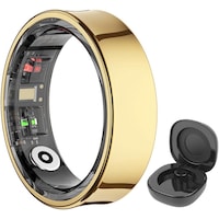 Inel inteligent VALA® Q9 PREMIUM, SmartRing, Fitness, Sport, Rezistent Apa, Unisex, Bluetooth 5.2, Monitorizare Ritm Cardiac, Oxigen din Sange, Temperatura corp, Somnul, Calorii, Distanta, Miscarea, IP68, Otel Inoxidabil, Marime 9 (19.1 mm), Auriu Gold