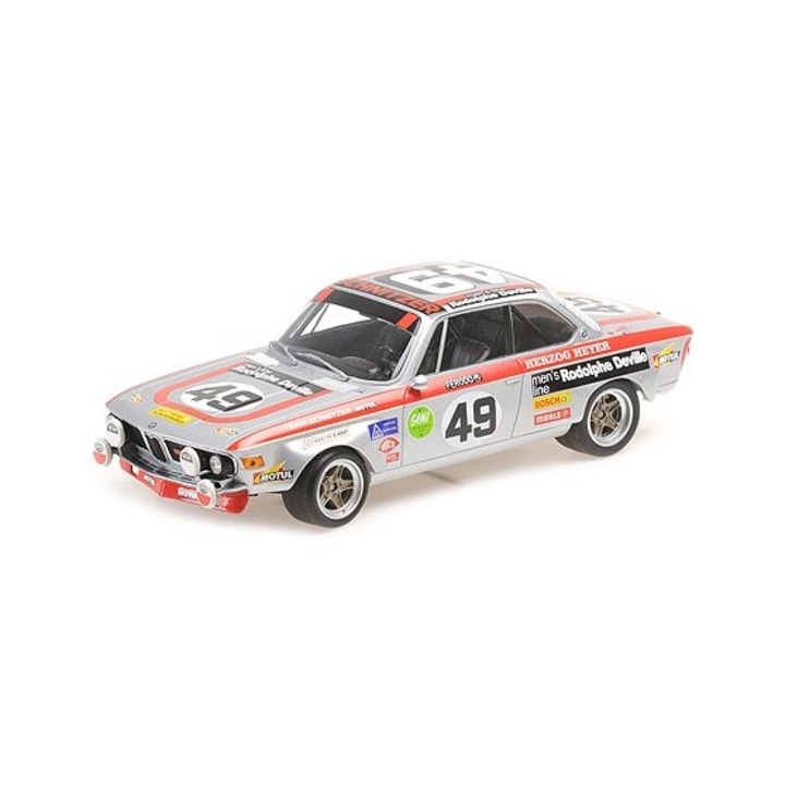 Macheta BMW 2800 CS Team Schnitzer-Motul Herzog/Heyer 24h Spa 1972 1/300pcs nr.49 - 1/18 Minichamps