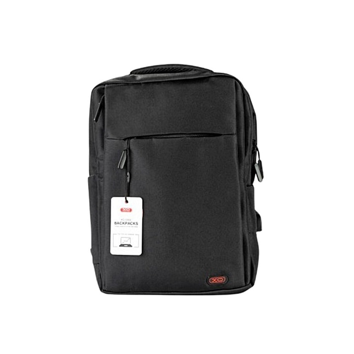 XO CB02 laptoptáska - 15,6"-os fekete laptop hátizsák