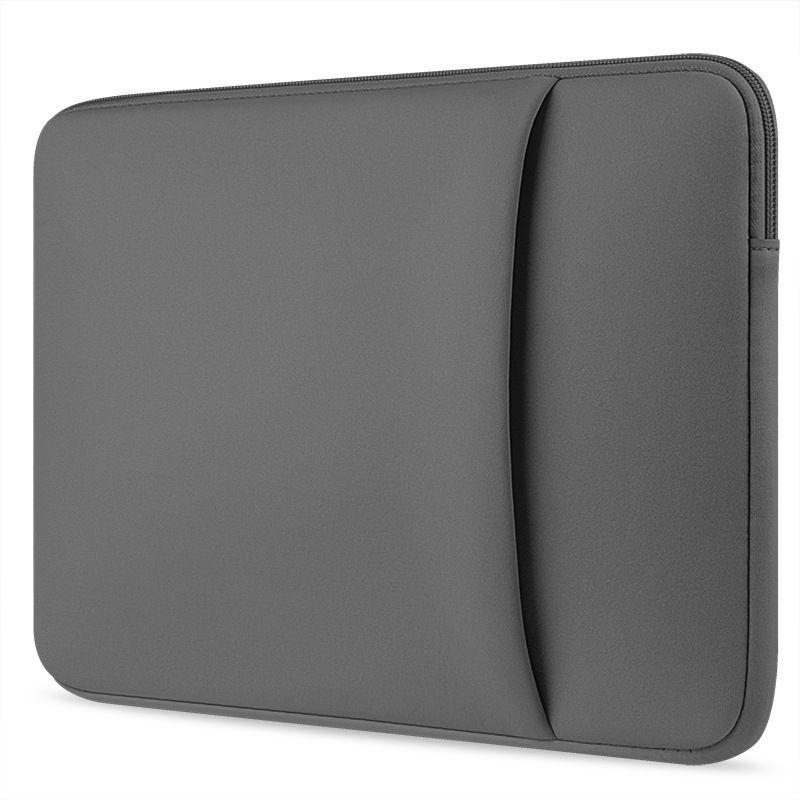 Geantă laptop Tokgalaxis neagră de 14", cu buzunare, neopren, 380x365x30mm