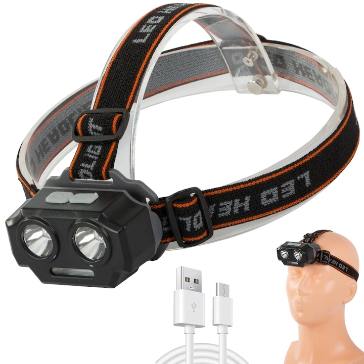 Thebrand fejlámpa - SMD Led - újratölthető akkumulátor - SQ-803 - Taktikai fejlámpa