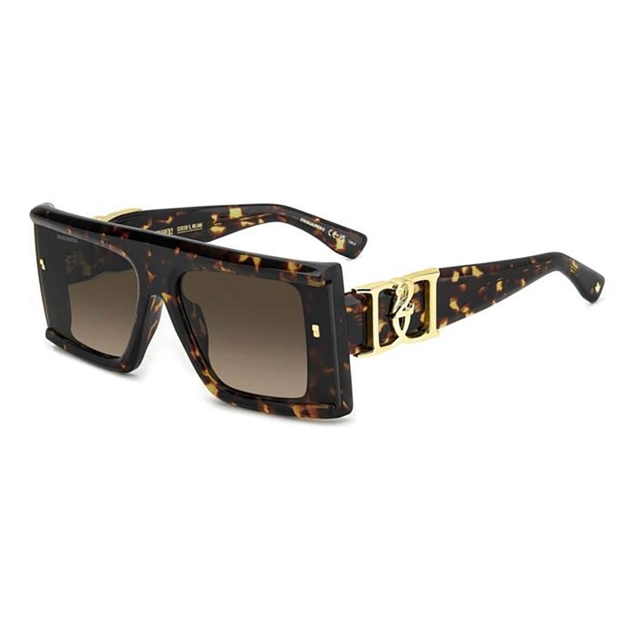 DSQUARED2 női napszemüveg, acetát, havanna színű, 64-17-140