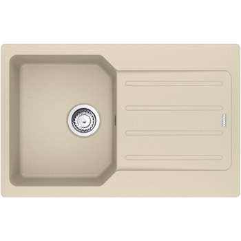 Chiuveta bucatarie compozit fragranite Franke UCG 611-78, dreptunghiulara, 1 cuva cu picurator, 78x50x19 cm, adancime cuva 19 cm, Avena
