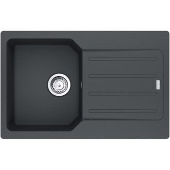 Chiuveta bucatarie compozit fragranite Franke UCG 611-62, dreptunghiulara, 1 cuva cu picurator, 78x50x19 cm, adancime cuva 19 cm, Stone Grey