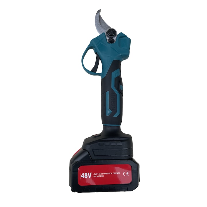 Foarfeca electrica de gradina X-FORCE, Campion Bestia Albastra, pentru taiat crengi pomi, cu 2 acumulatori Li-ion, 48 Vf