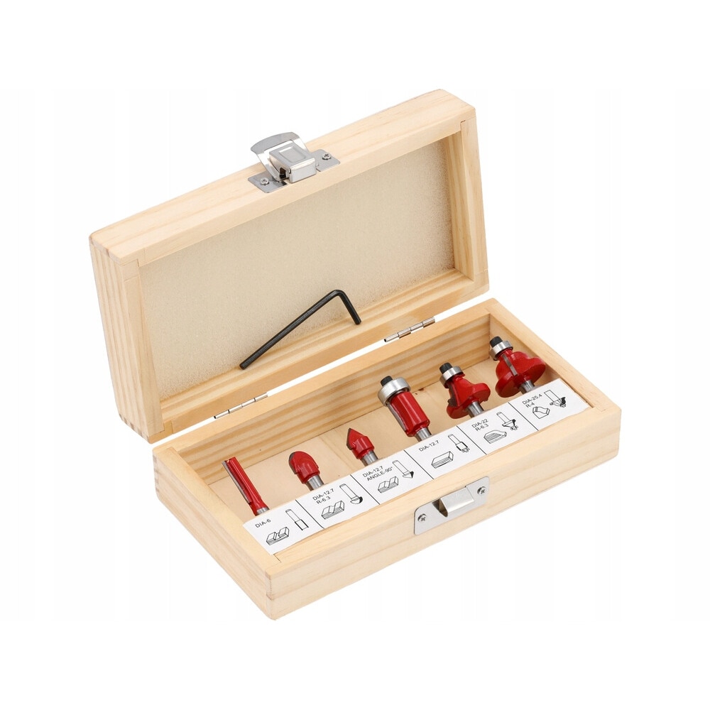 Set freze pentru lemn, Yato, 6 mm, 6 bucati, tungsten YG6X