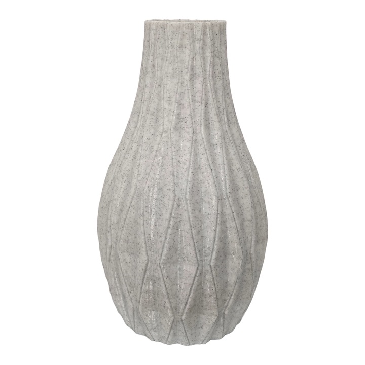 Vaza gri marmorat printata 3D 16 cm