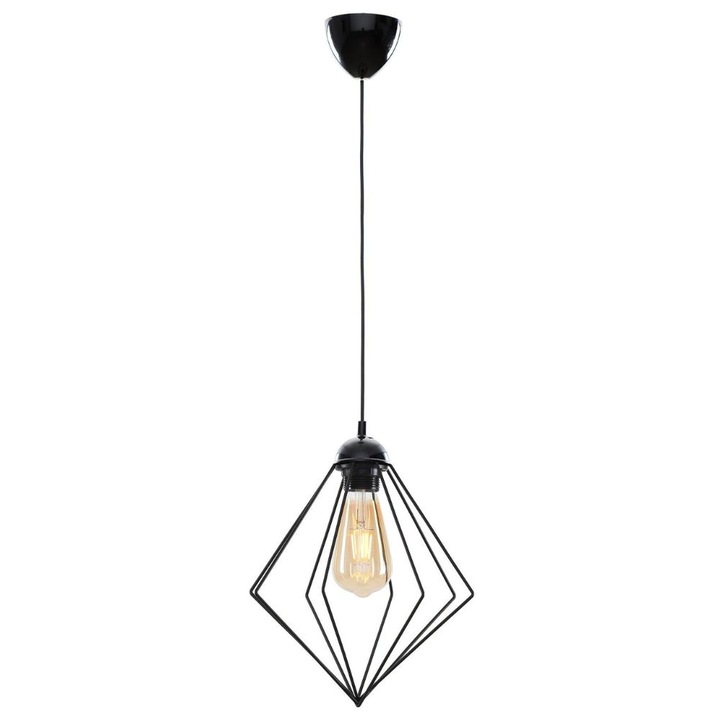 Lustra Lina Negru, 1xE27, Design Modern, max. 60W