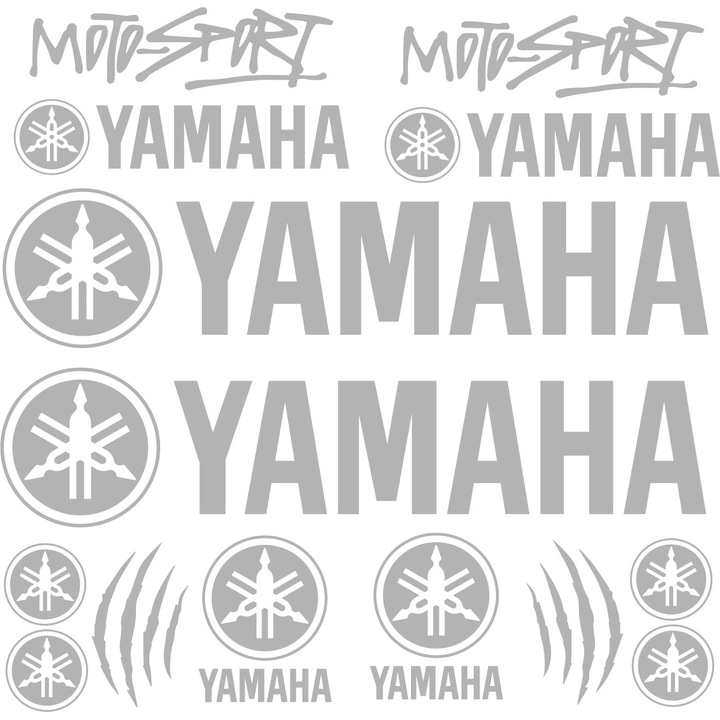 Yamaha MotorSport matricakészlet, fehér motoros matrica