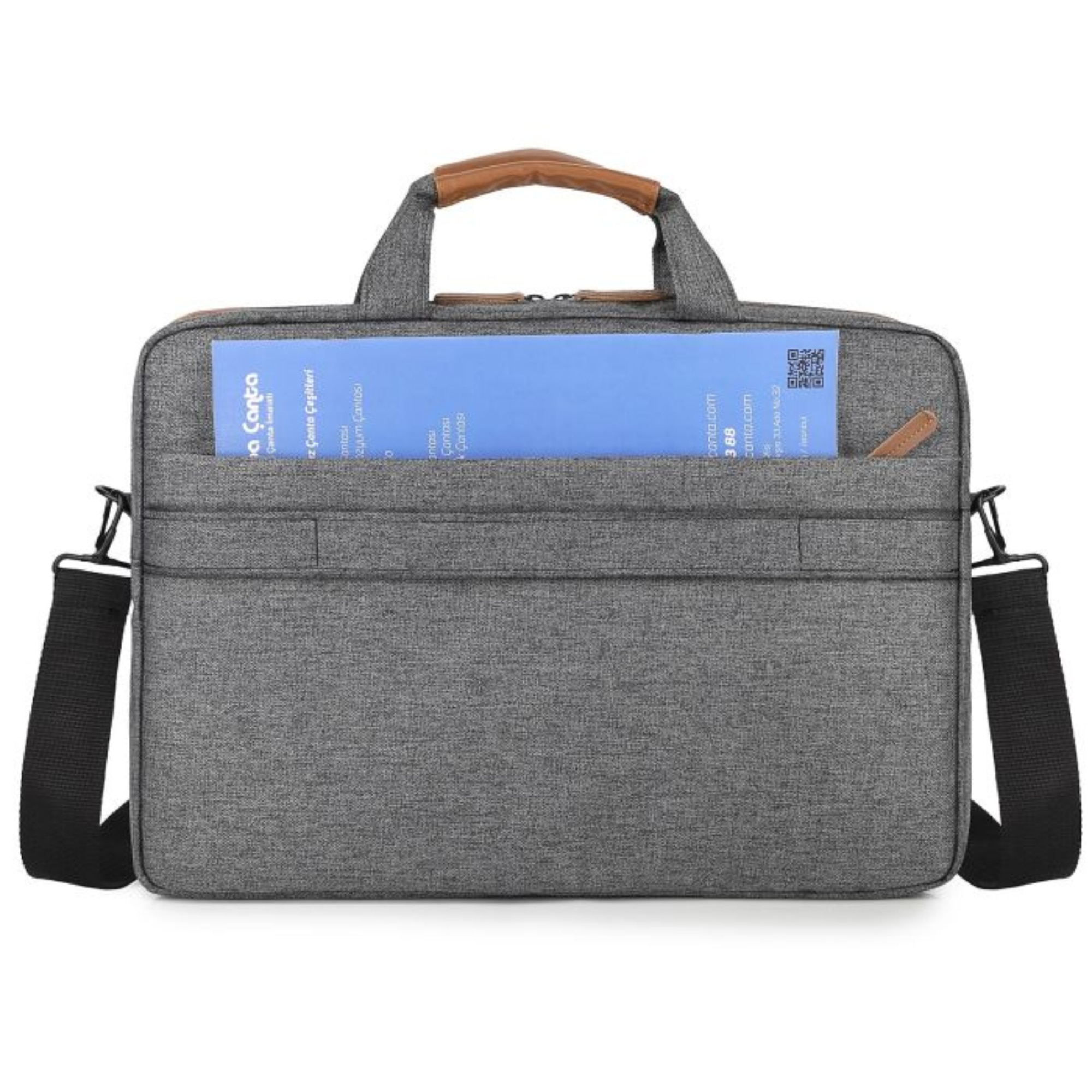 Geanta Universala VarioShop®, pentru Laptop 15.6 inch, Sistem Prindere Valiza, Design Elegant, Rezistenta la Apa, Compatibila laptop Apple MacBook, Asus, Acer, Dell, Huawei, 39 x 28 cm, Gri