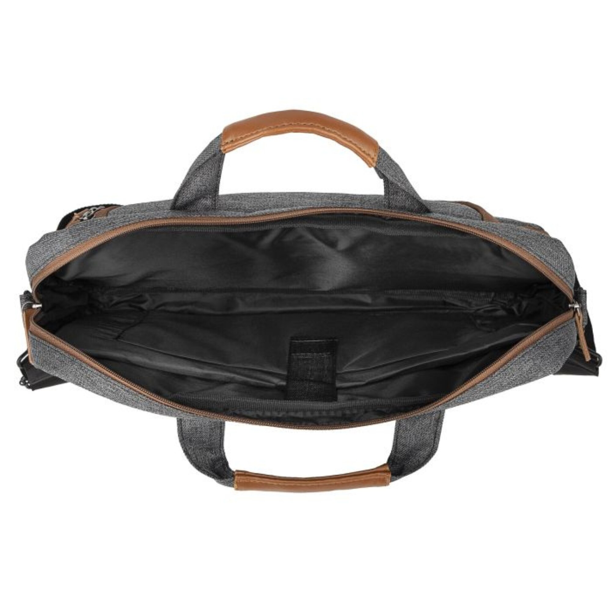 Geanta Universala VarioShop®, pentru Laptop 15.6 inch, Sistem Prindere Valiza, Design Elegant, Rezistenta la Apa, Compatibila laptop Apple MacBook, Asus, Acer, Dell, Huawei, 39 x 28 cm, Gri