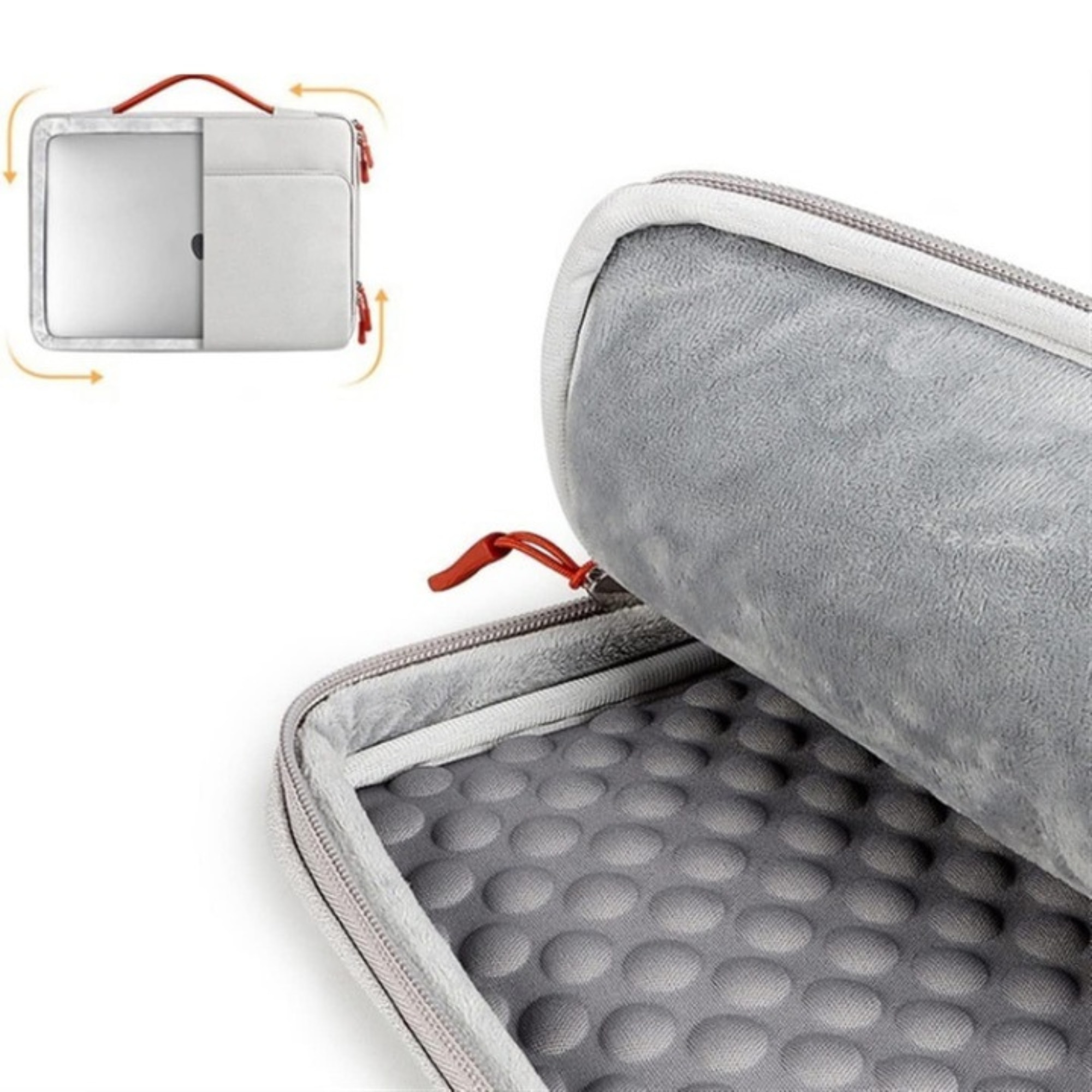 Geanta Universala VarioShop®, pentru Laptop 13 - 15.6 inch, Sistem Prindere Valiza, Design Elegant, Rezistenta la Apa, Compatibila laptop Apple MacBook, Asus, Acer, Dell, Huawei, Dimensiune 37 x 28 cm, Gri