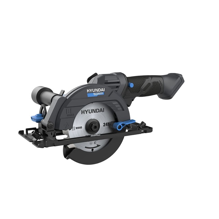 Mini fierastrau circular de mana cu acumulator 20V Hyundai CS20X-120, motor fara perii, panza de 120 mm, livrat fara acumulator si incarcator