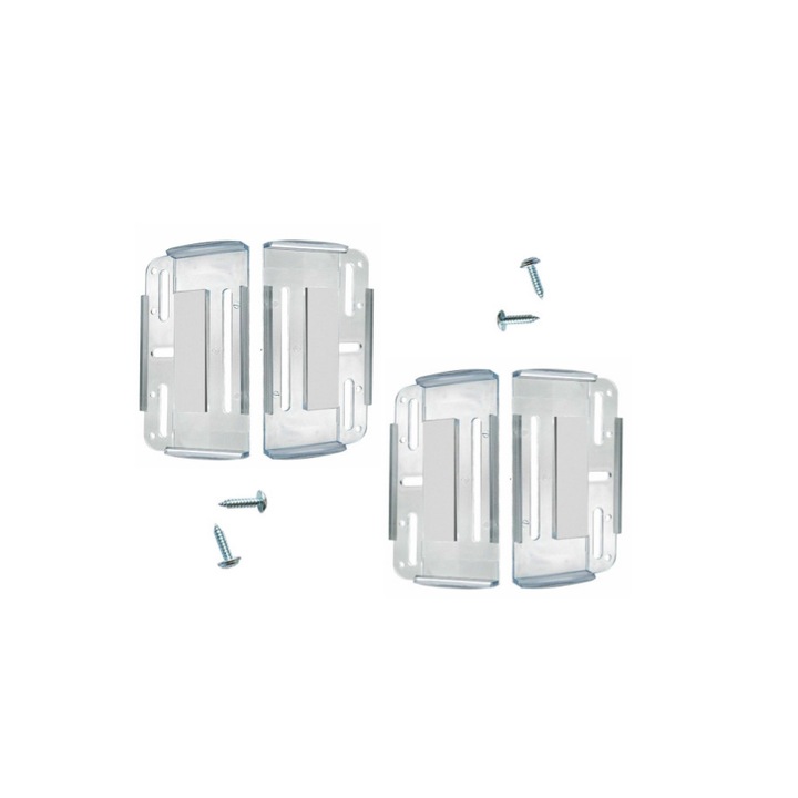 Set 4 Suporti Numar Inmatriculare auto fata-spate idealSTORE Superslim Transparent, Suruburi Incluse