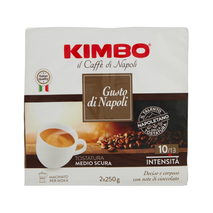 KIMBO Cafea Gusto Napoli, 2 x 250 g