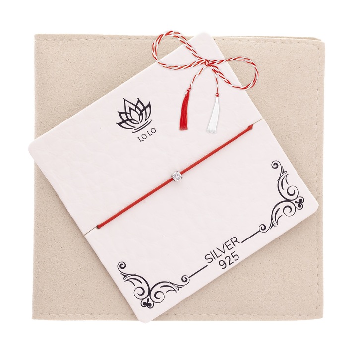 Bratara Red Argint 925 - Charm Zirconiu Patrat